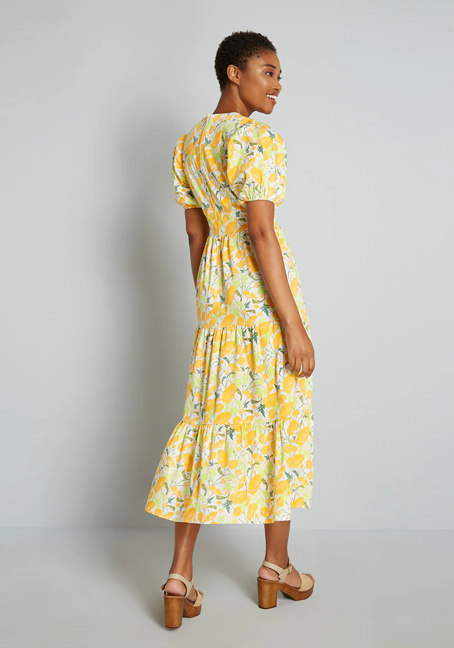 Beaming Like the Sun Midi Dress - Olabens