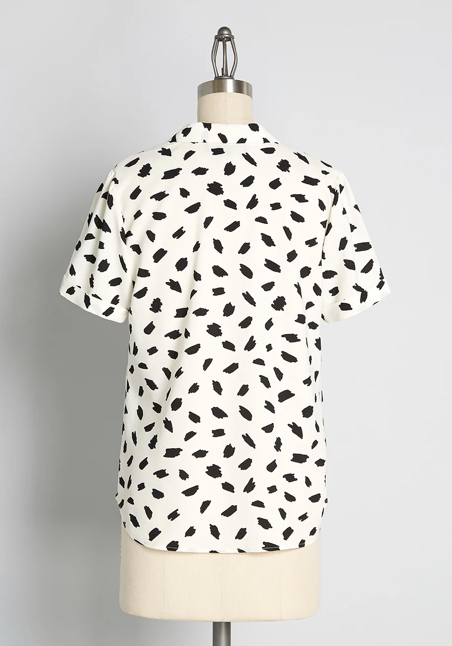Polished and Playful Tie-Neck Blouse - Olabens