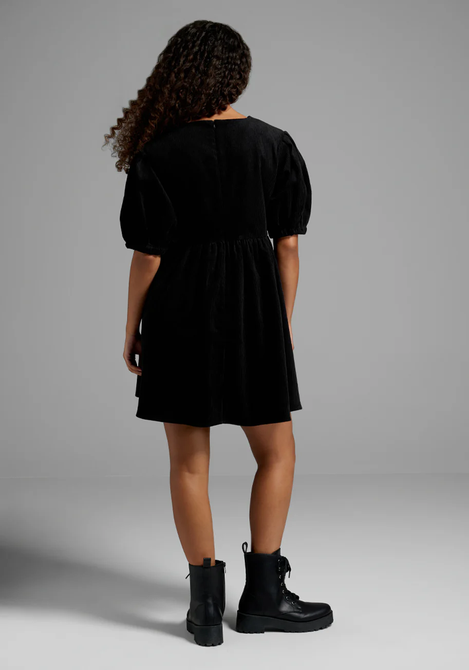 Hauntingly Lovely Corduroy Dress - Olabens