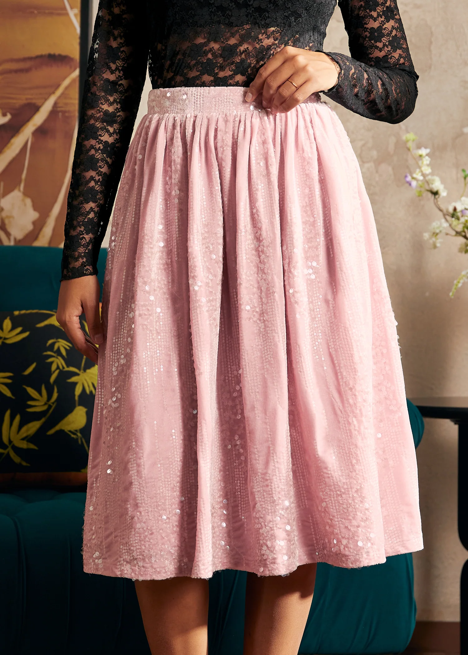 Blush of Dawn Dirndl Skirt - Olabens