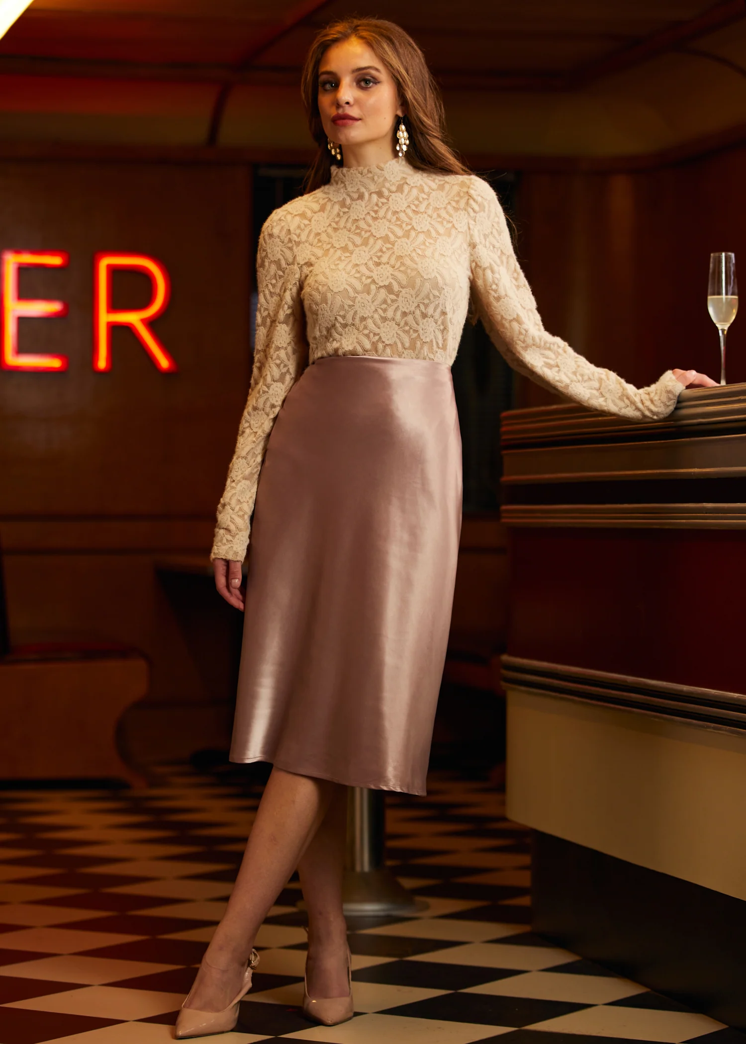 A Little Love Bias Midi Skirt - Olabens