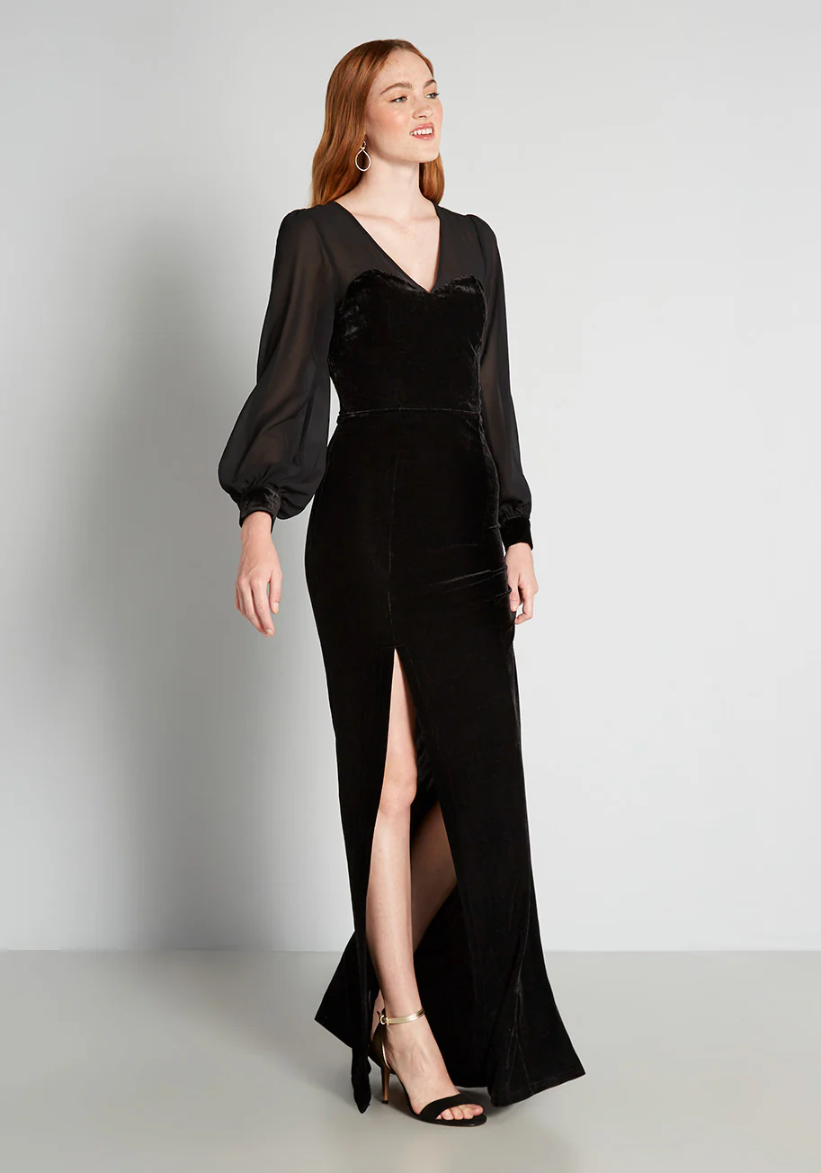 Morticia's Magnificence Maxi Dress - Olabens