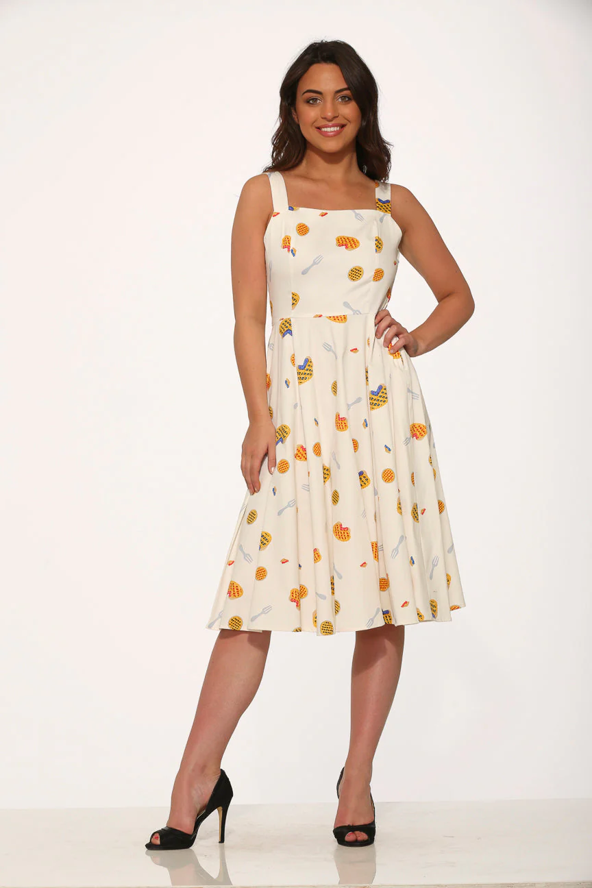 3466 OffWhite Pie Swing Dress - Olabens