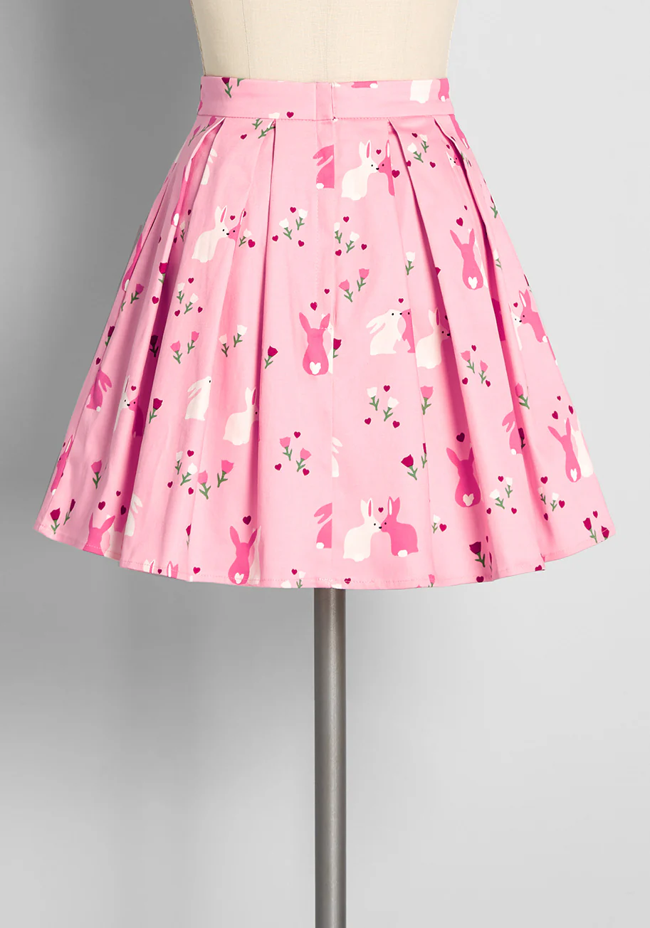 Some Bunny Loves Me Skater Skirt - Olabens
