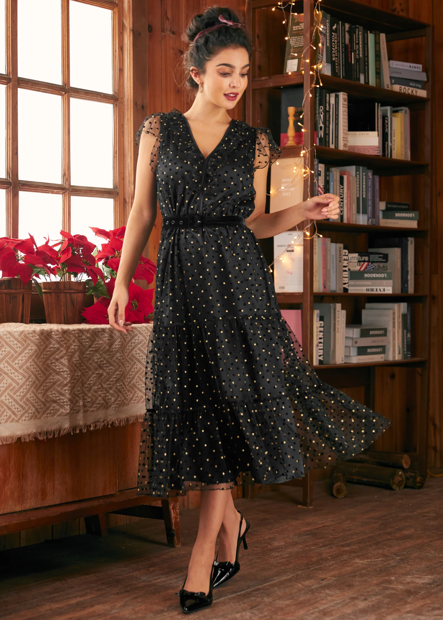 Garden Soir  e Butterfly Sleeve Maxi Dress - Olabens