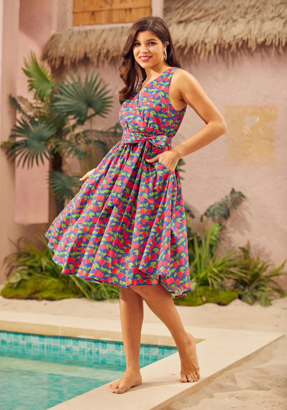 Instant Energy Faux-Wrap Dress - Olabens