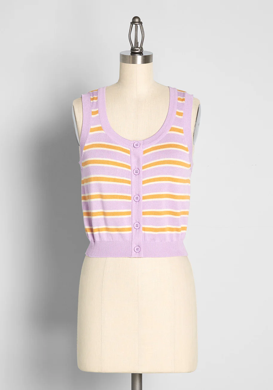 After-School Special Sleeveless Sweater Top - Olabens