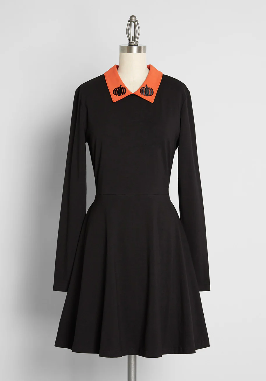 Isnyt x Dangerfield Pumpkin Patch Perfection Skater Dress - Olabens