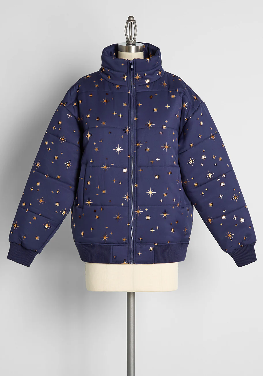 Stargazing, Oh-So Amazing Puffer Jacket - Olabens