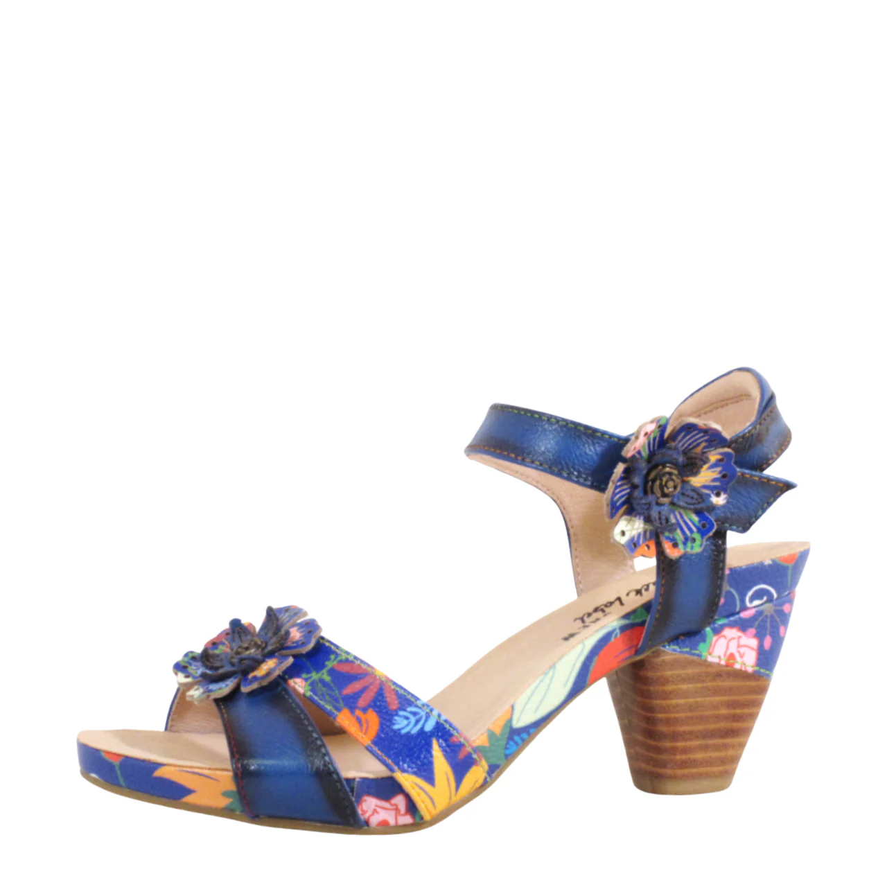Daphne Retro Floral Heels - Olabens