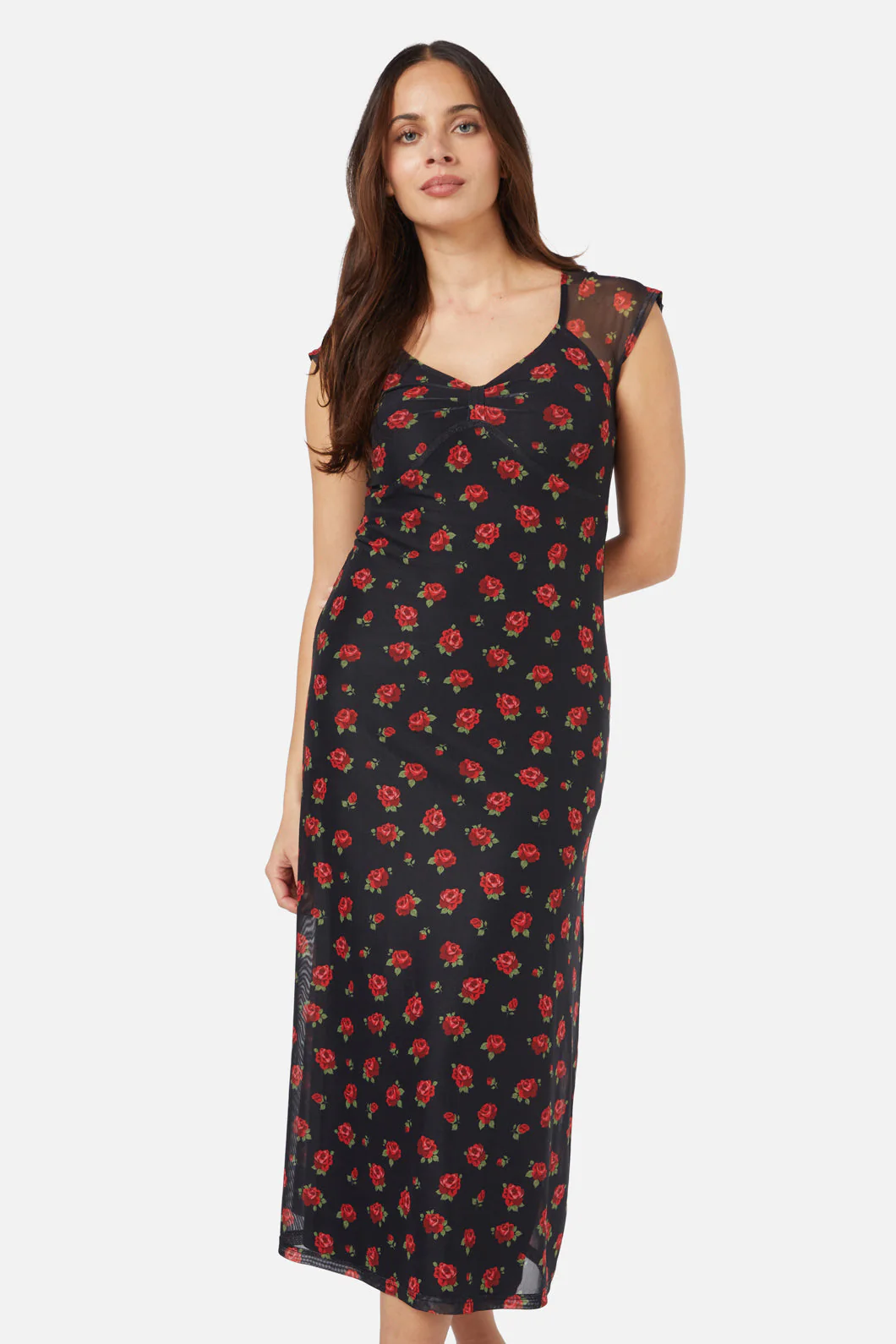 Baby Roses Mesh Dress - Olabens