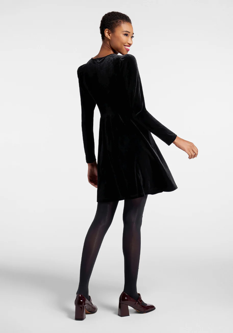 Crushing On You Velvet Skater Dress - Olabens