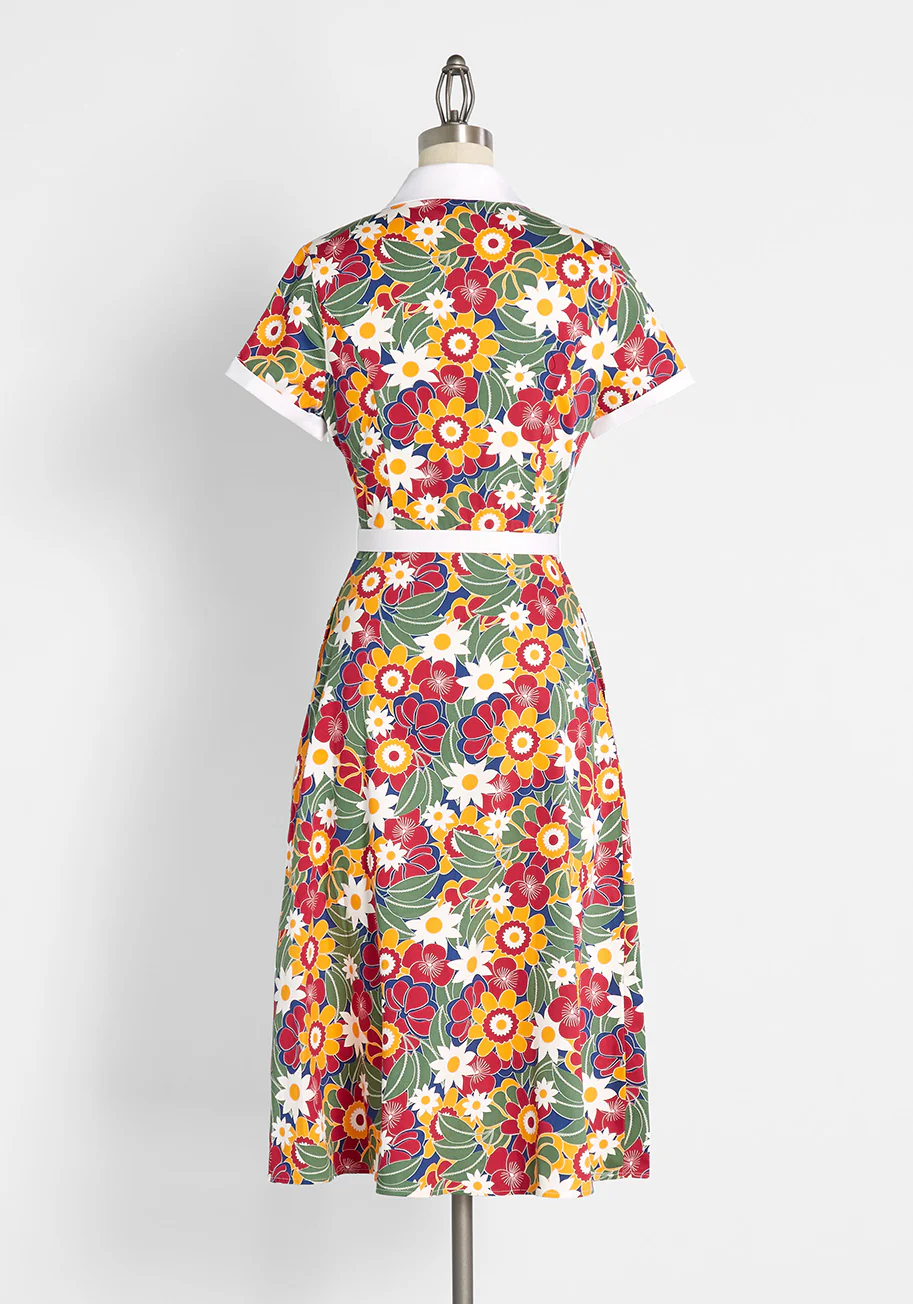 The Tropical Romancer A-Line Dress - Olabens