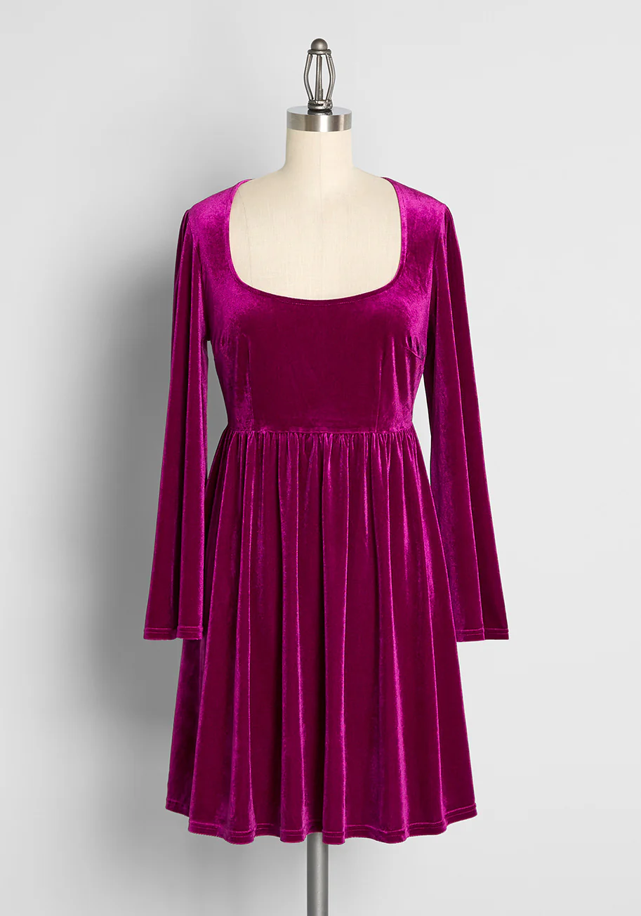 Not Your Babydoll Anymore Velvet Mini Dress - Olabens