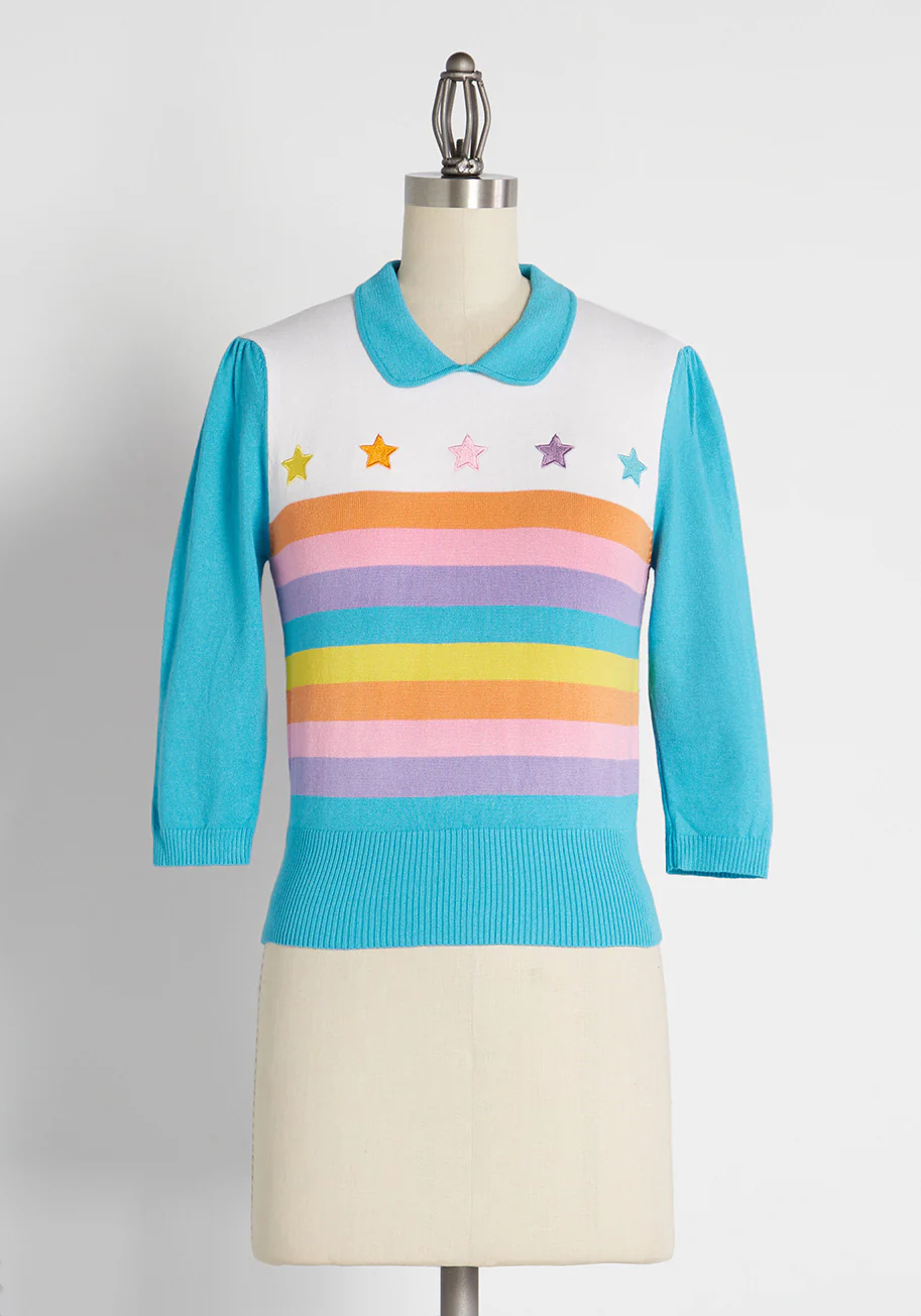 Bright and Bold to Behold Knit Top - Olabens