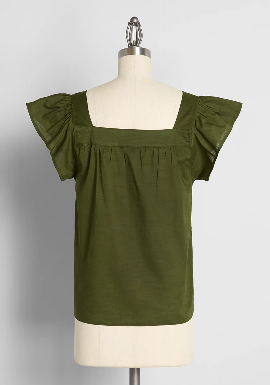Sweetness Everlasting Flutter Sleeve Top - Olabens