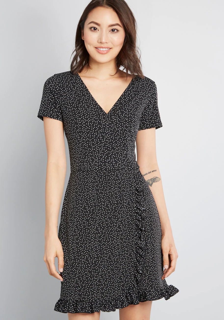 Chance Encounter Faux Wrap Dress - Olabens