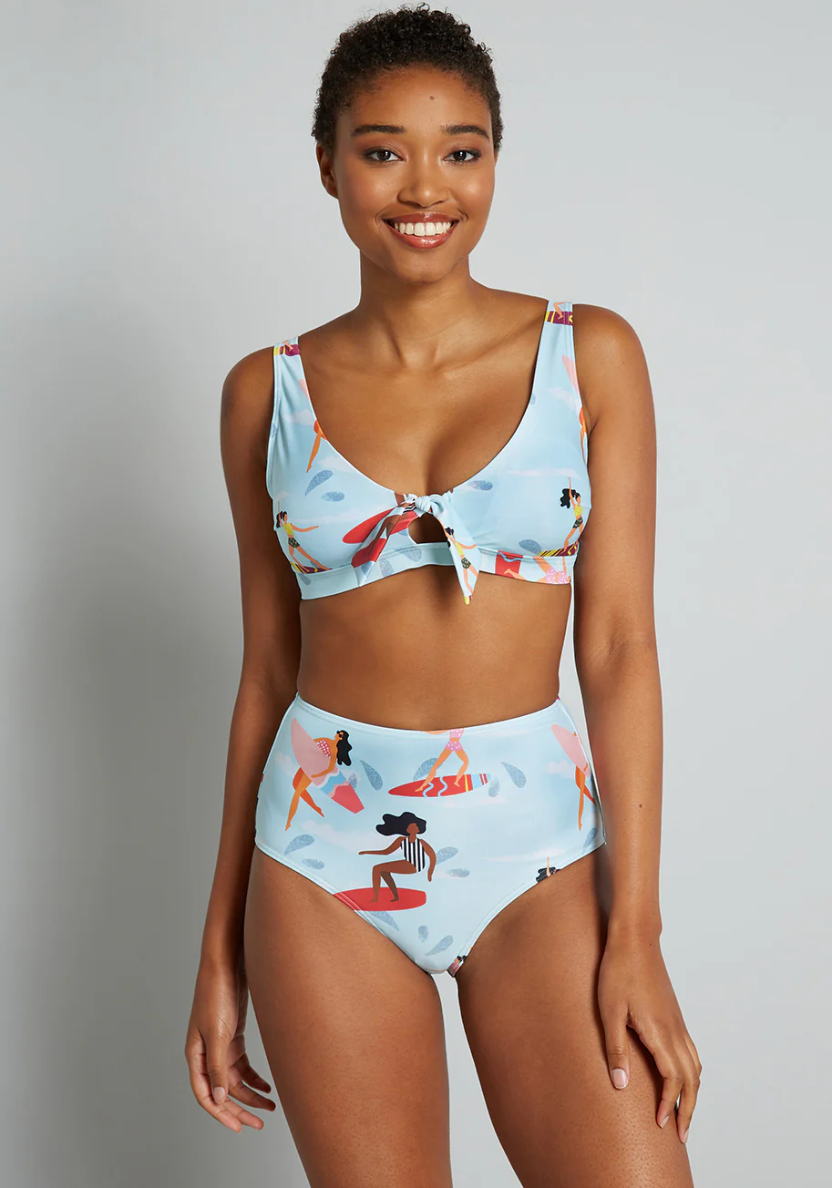 The Sara High-Waisted Bikini Bottom - Olabens