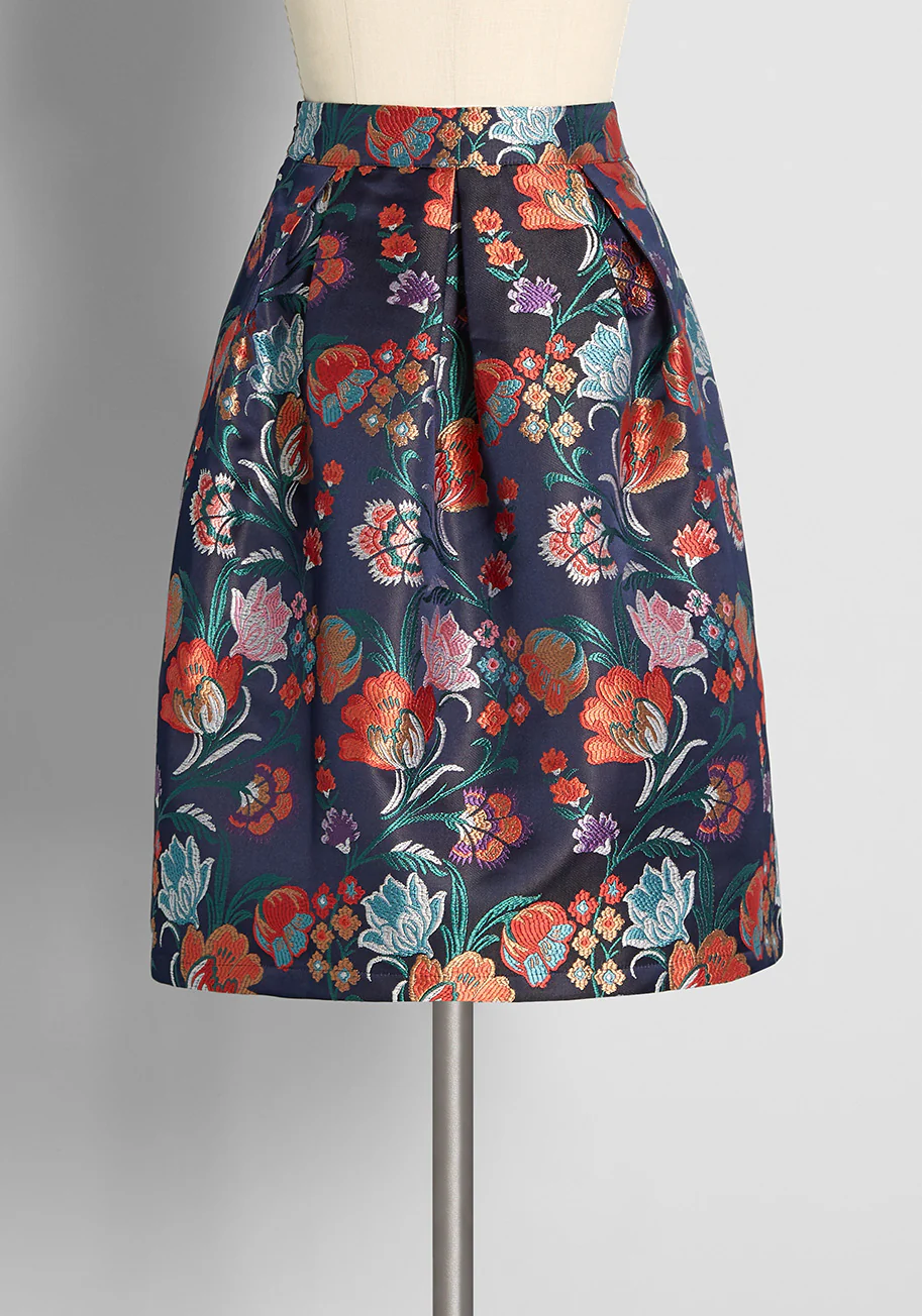 A Winsome Encounter A-Line Skirt - Olabens