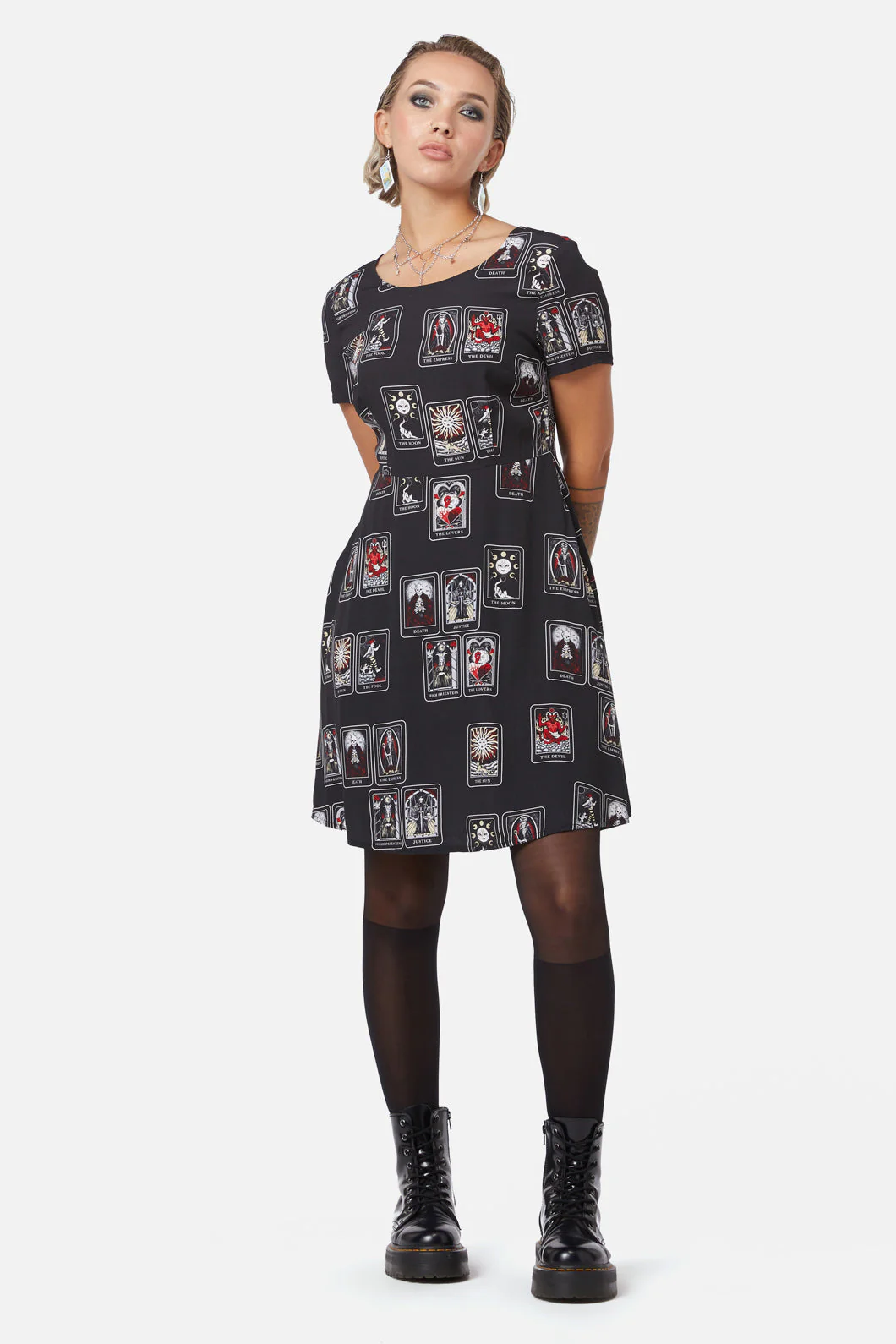 Tarot Spread Print Dress - Olabens