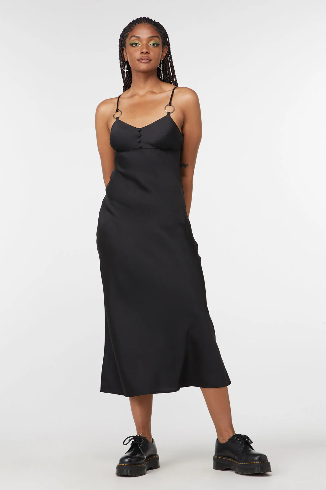 Lizzie Satin Bias Cut Dress - Olabens