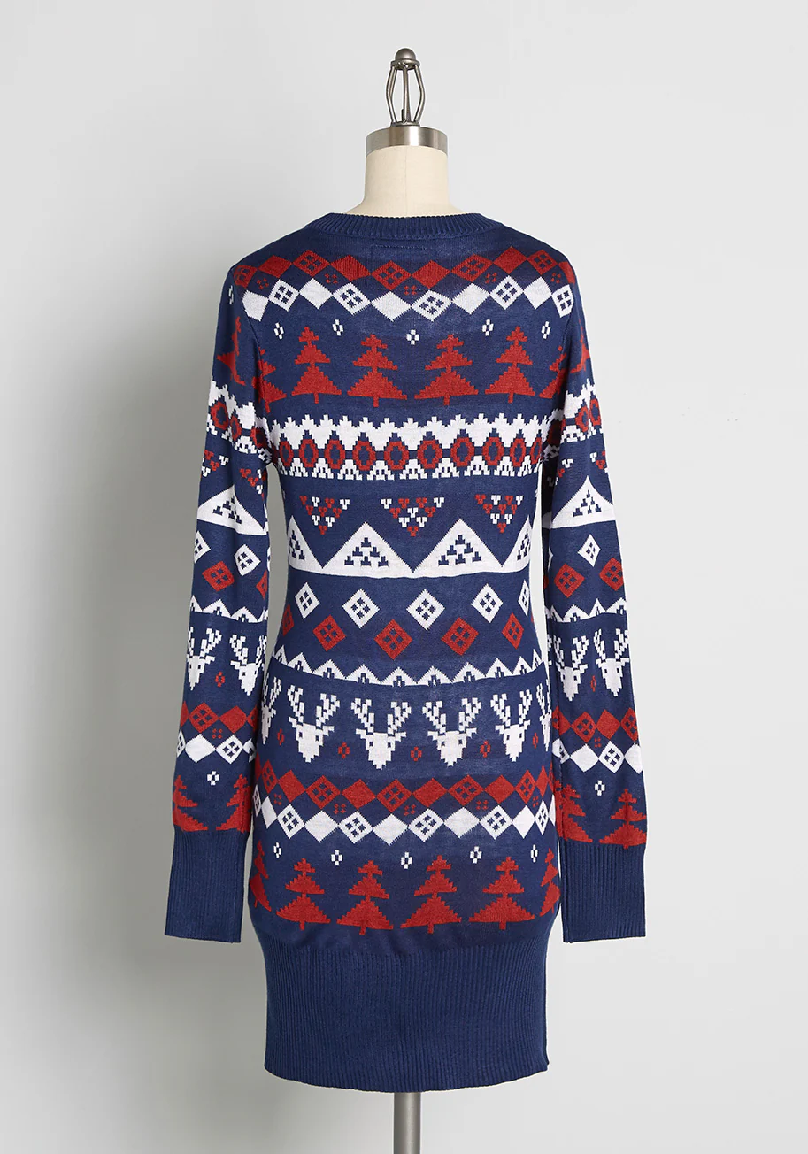 Decked Out and Darling Sweater Dress - Olabens