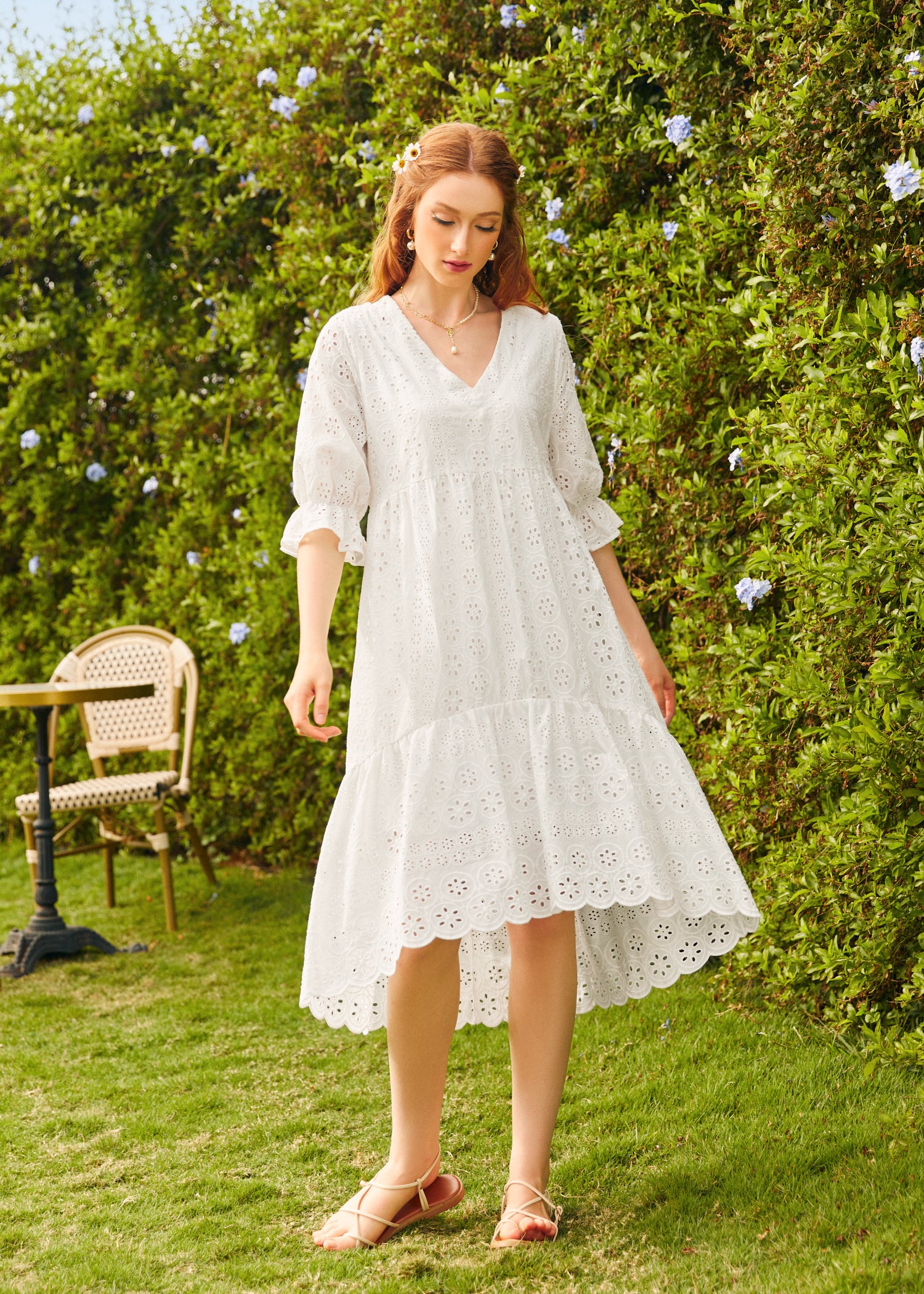 Taking The Day Hi Lo Midi Dress - Olabens