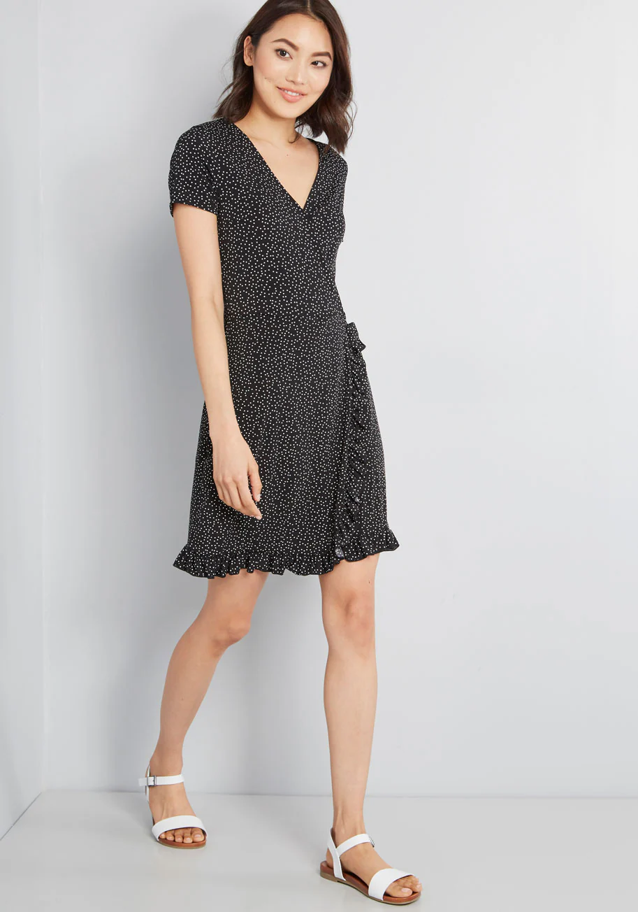 Chance Encounter Faux Wrap Dress - Olabens