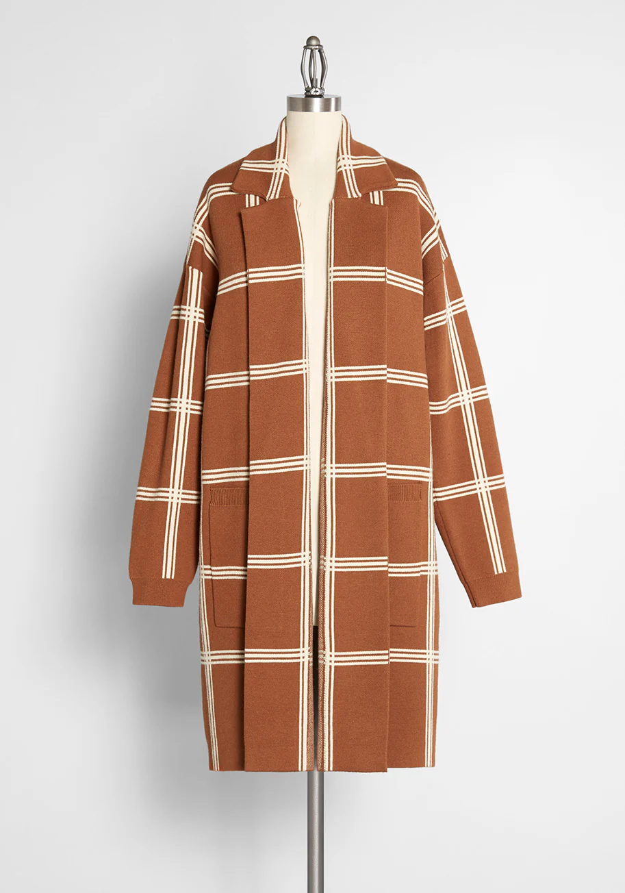 Mid-Century Modern Love Sweater Coat - Olabens