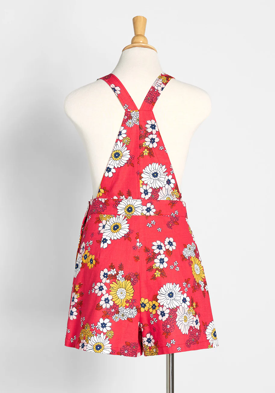 Dazed Summer Days Cotton Shortalls - Olabens
