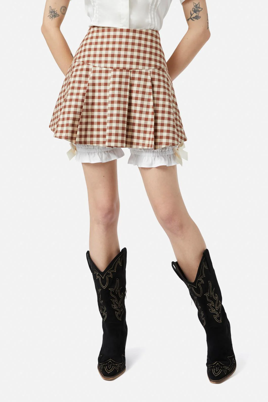 Saloon Gingham Skort - Olabens
