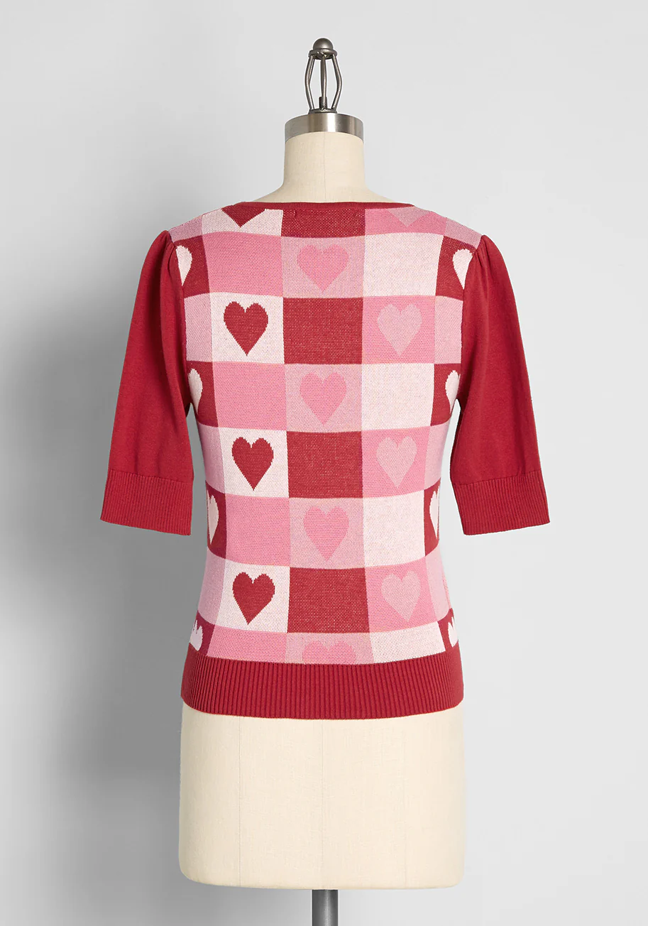 Check My Heart Knit Top - Olabens