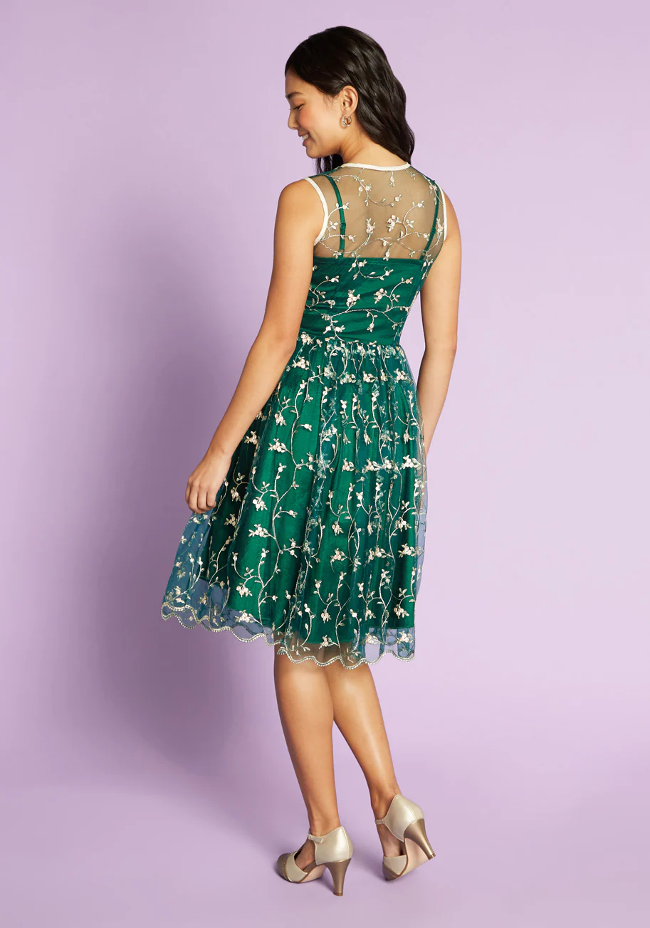 Dainty with Desire Fit and Flare Dress - Olabens