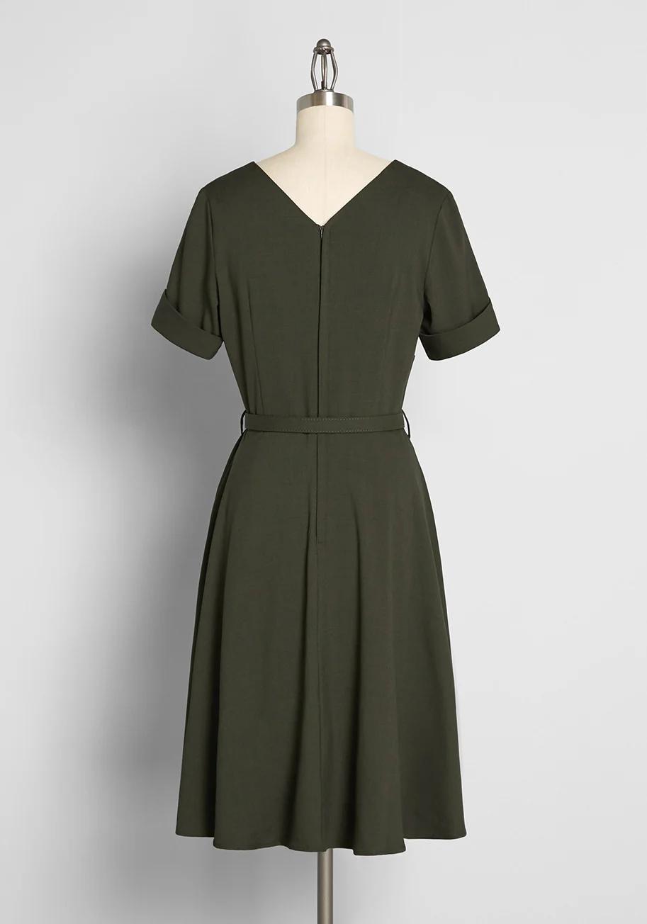 Spin On The Dance Floor Fit And Flare Dress - Olabens