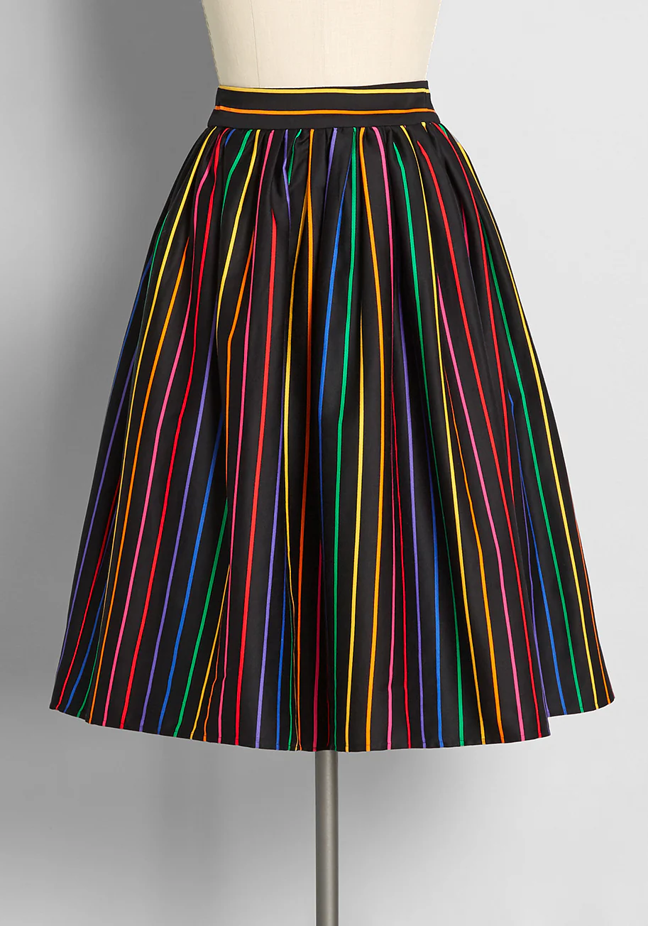 Rainbow Embraces Swing Skirt - Olabens