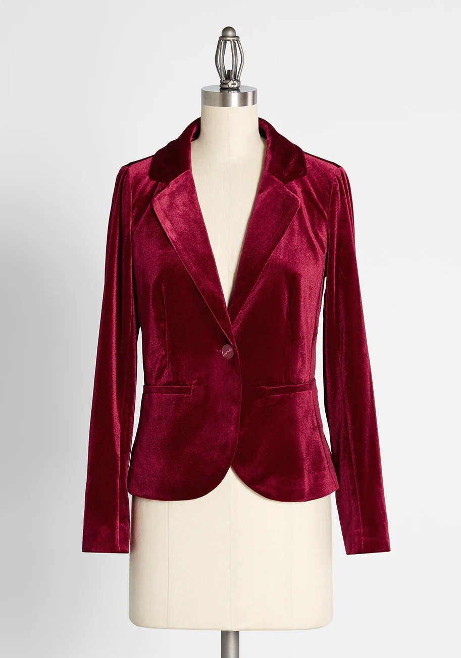 Timeless Tailoring Velvet Blazer - Olabens
