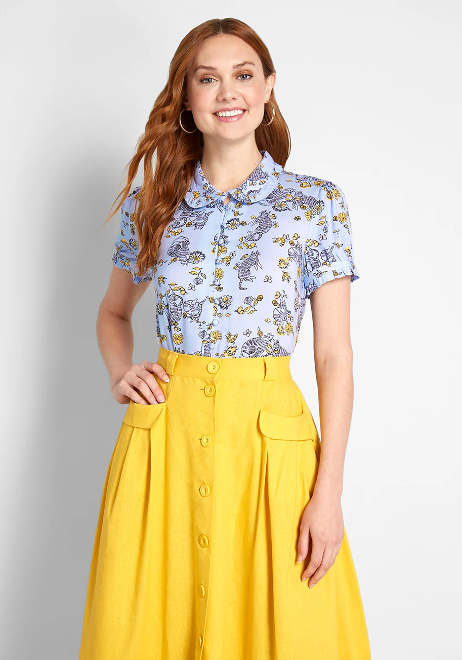 Thoroughly Ladylike Short Sleeve Top - Olabens