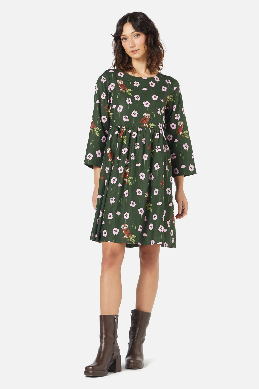Poppy Owl Mini Dress - Olabens