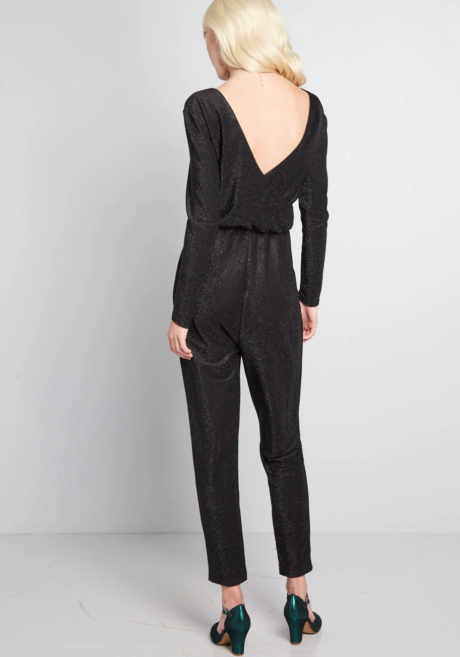 Spied Your Shine Sparkle Jumpsuit - Olabens