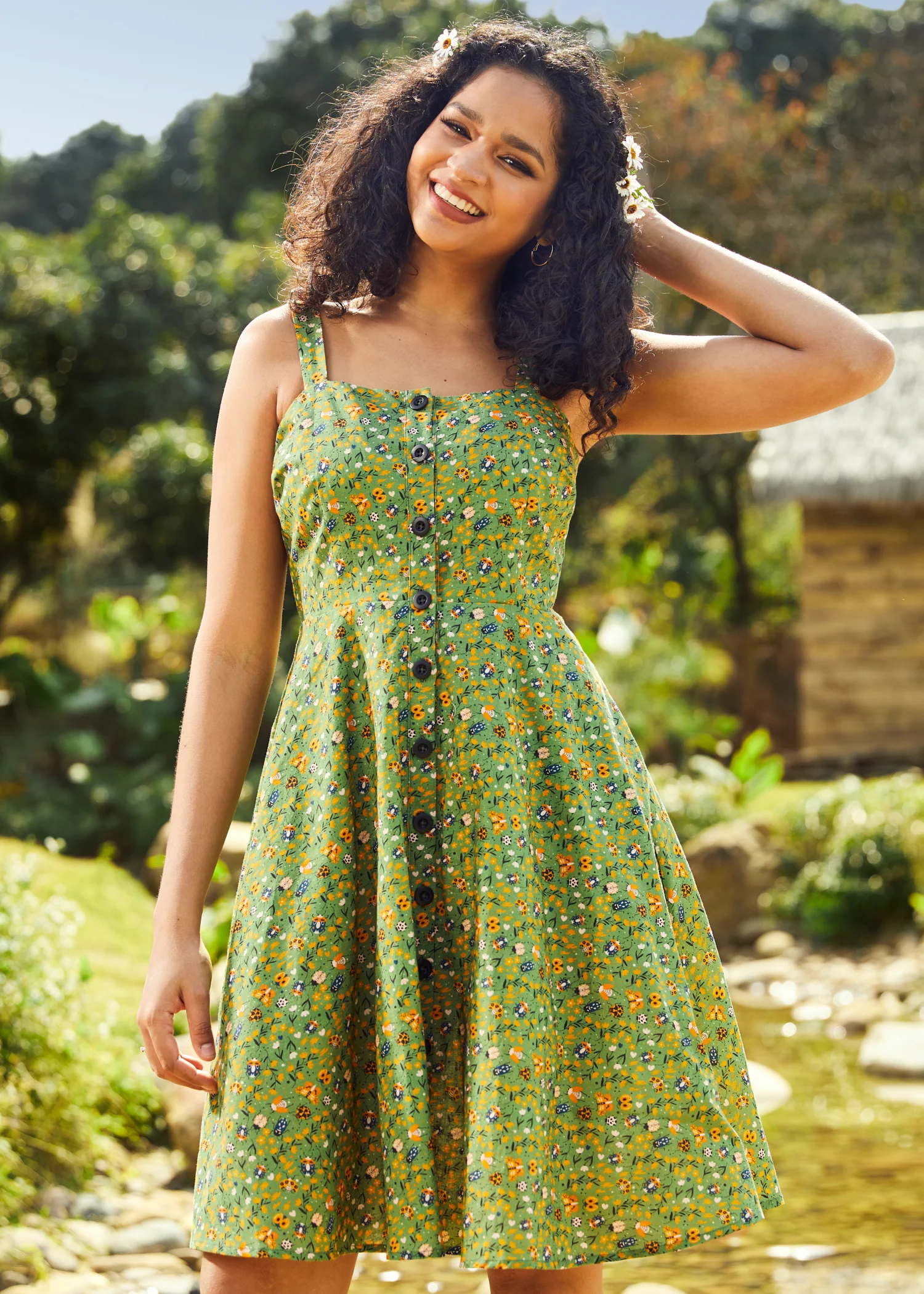 Sunbeam Dance Strappy Dress - Olabens