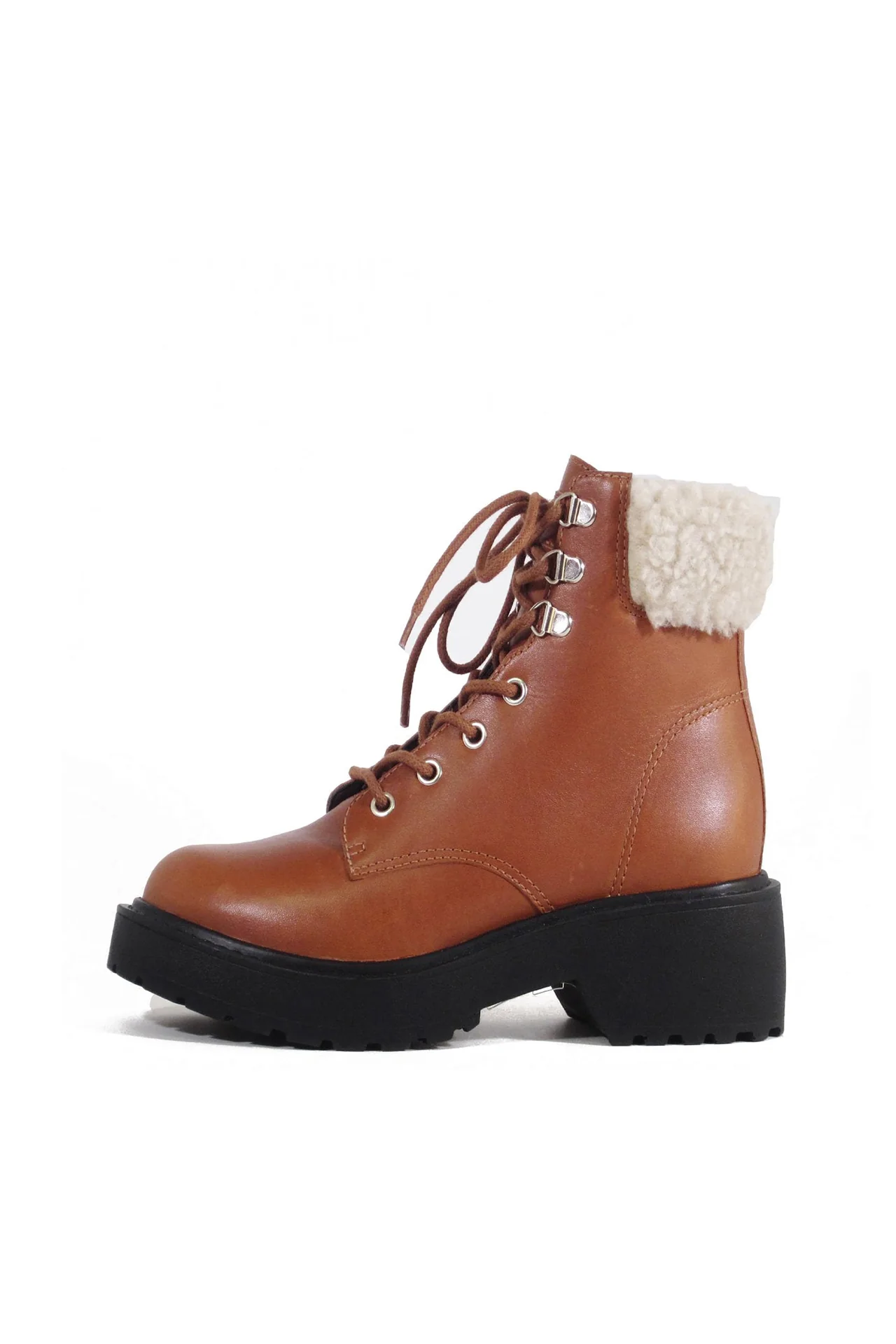 Seal Combat Boots with Shearling - Olabens