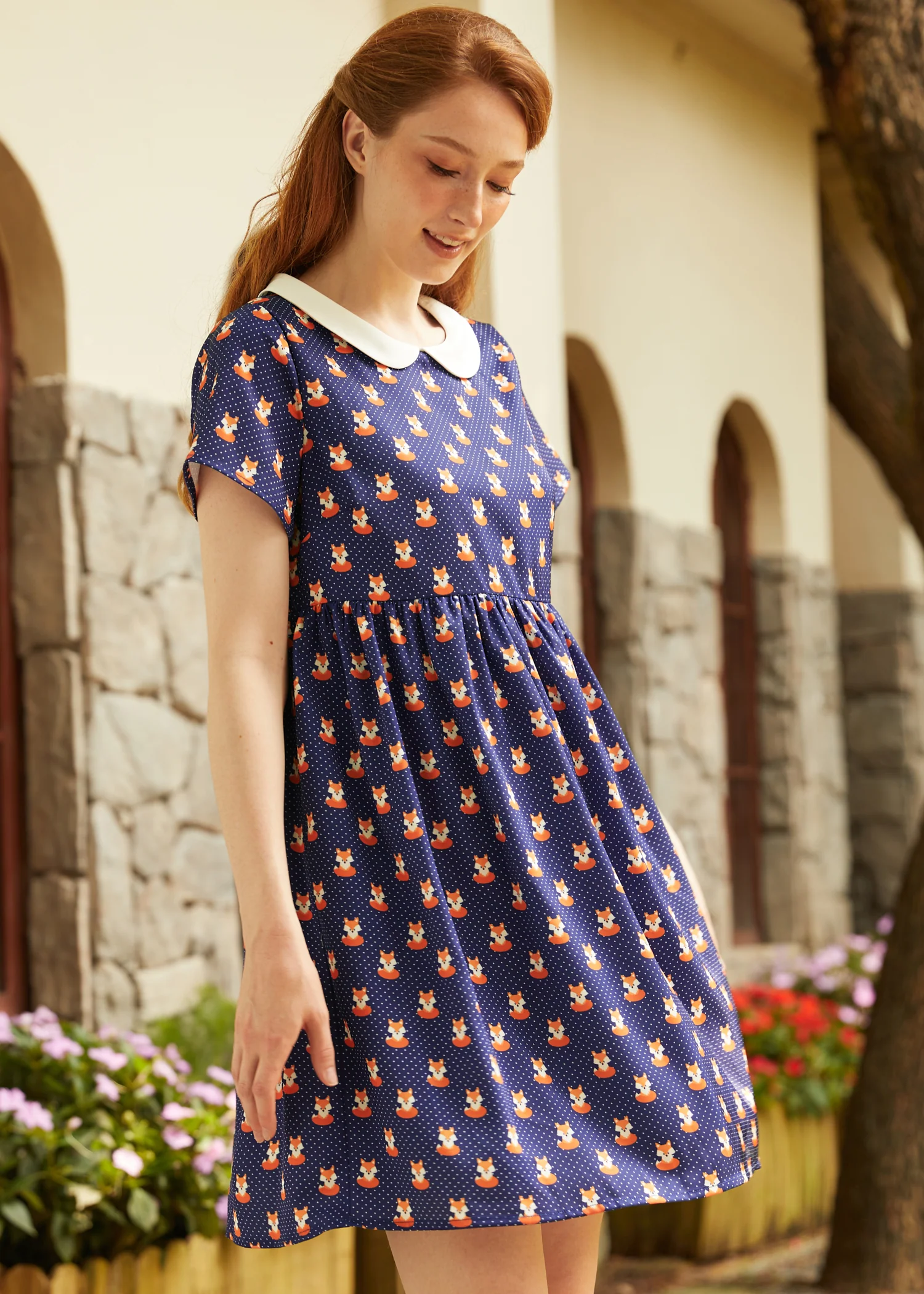 Whimsy & Wonder Collar Empire Dress - Olabens