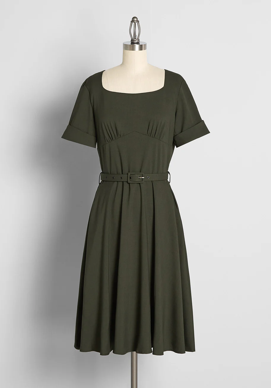 Spin On The Dance Floor Fit And Flare Dress - Olabens