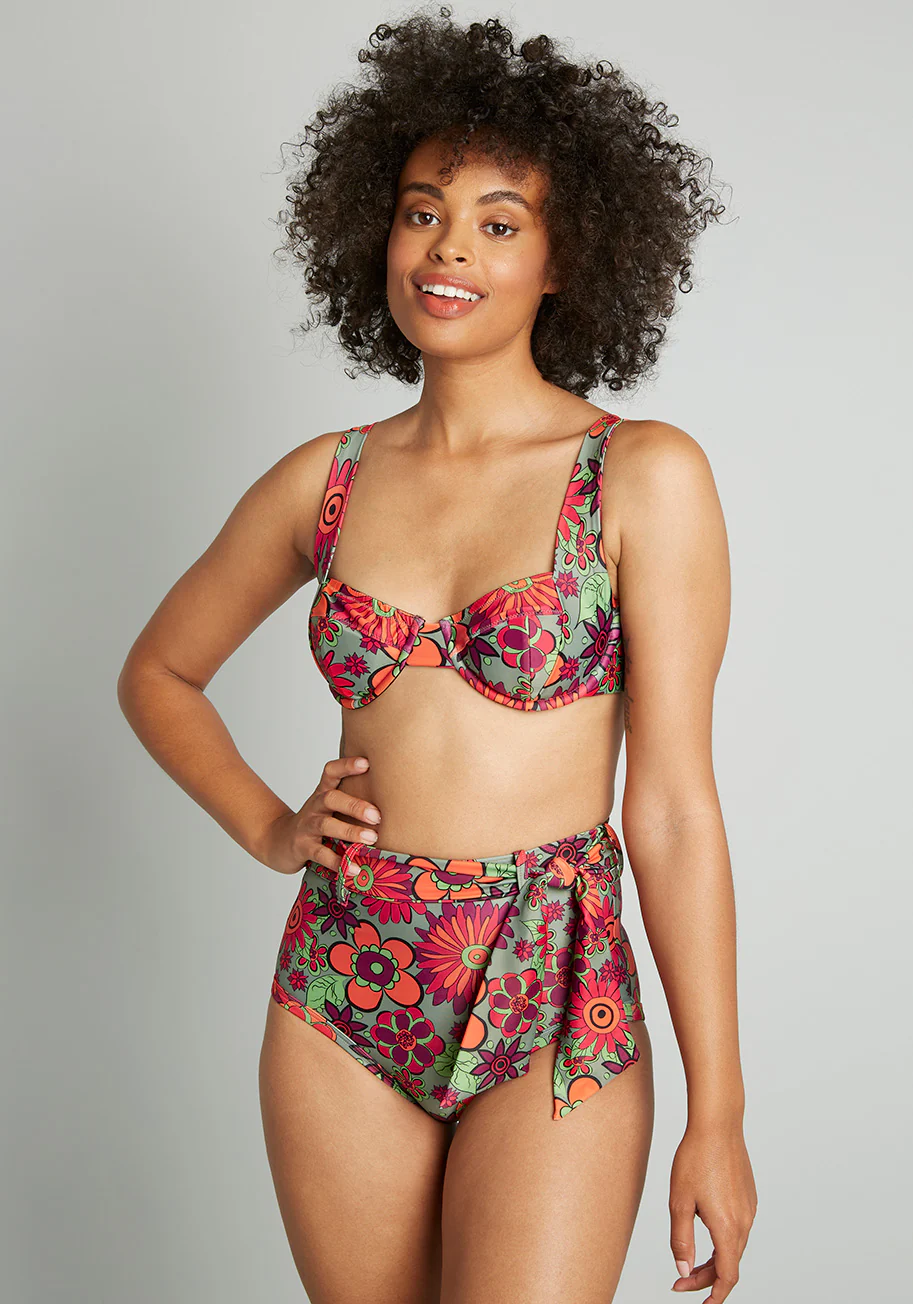 The Greta High-Waisted Bikini Bottom - Olabens