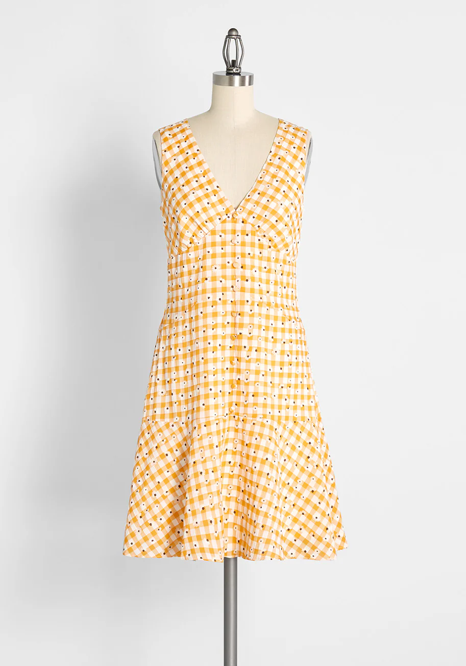 Flutter It Up, Buttercup Tiered Mini Dress - Olabens