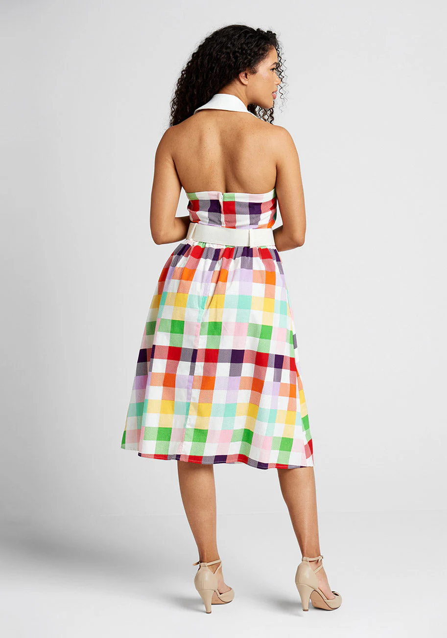 Rainbows Over Hollywood Swing Dress - Olabens