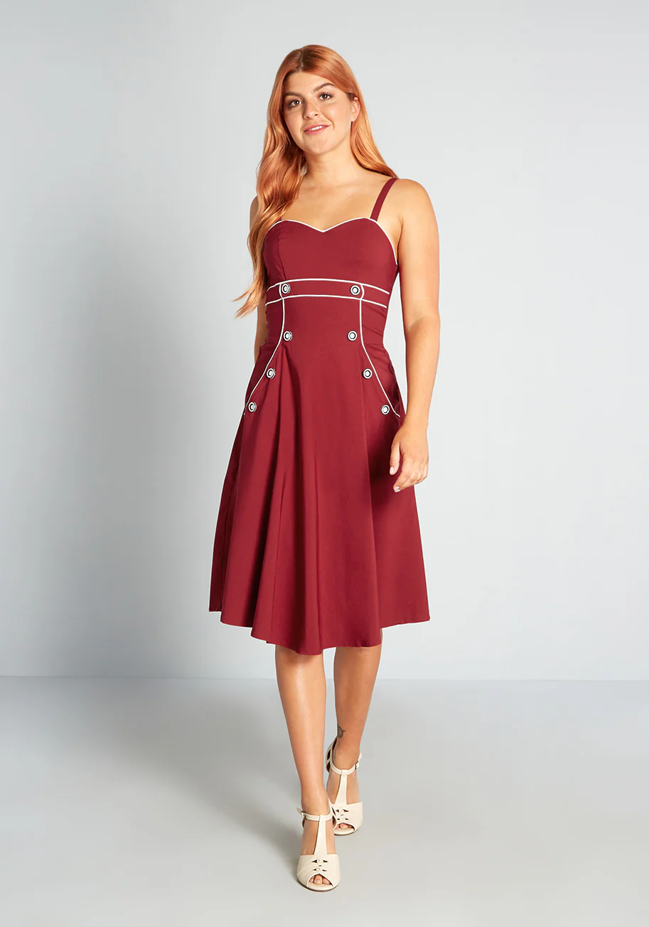Naut-ical for Nothing Swing Dress - Olabens