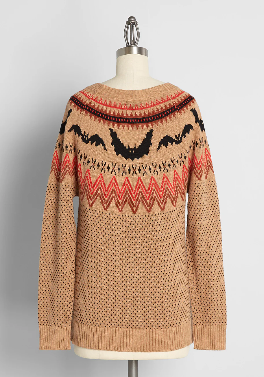 It Be Like 'Bat' Fair Isle Sweater - Olabens