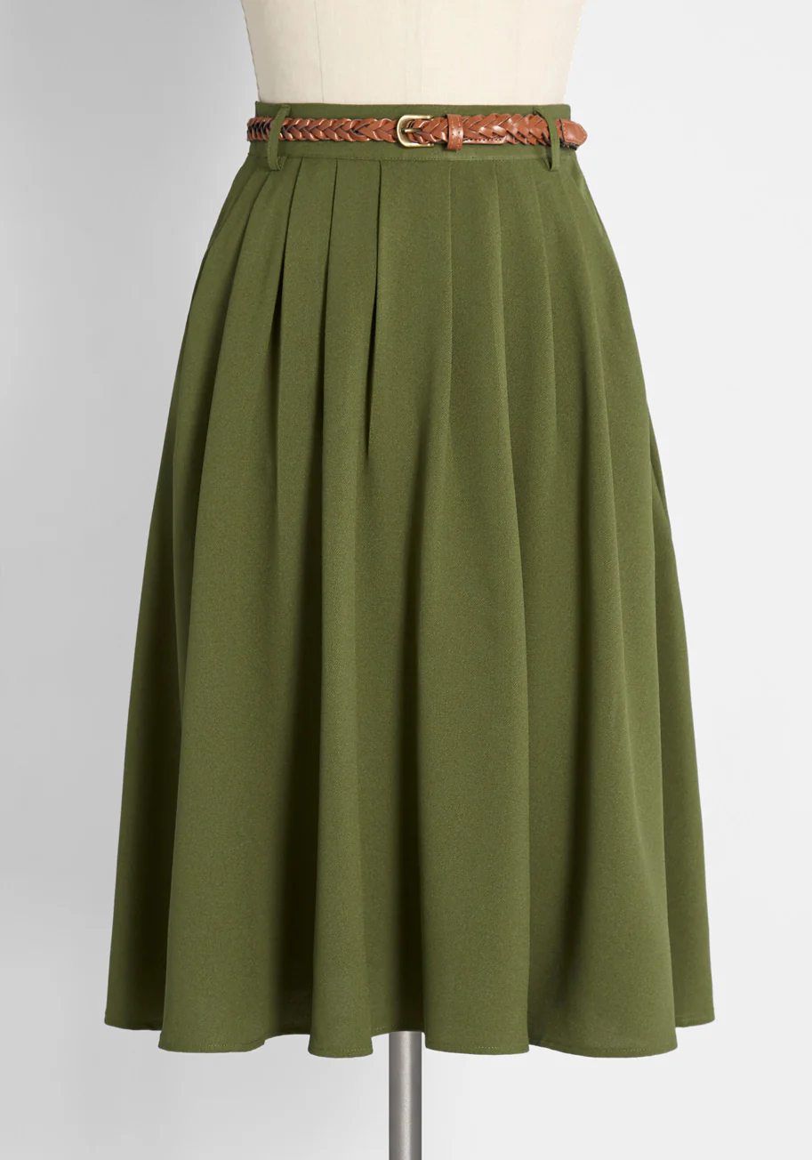 Breathtaking Tiger Lilies Midi Skirt - Olabens