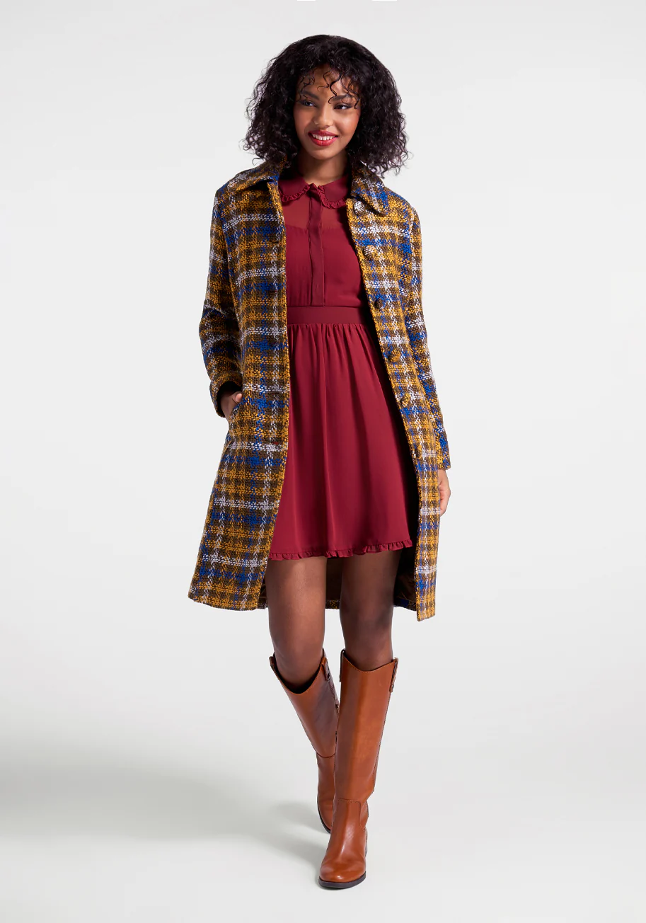 Assertive And Skirted Car Coat - Olabens